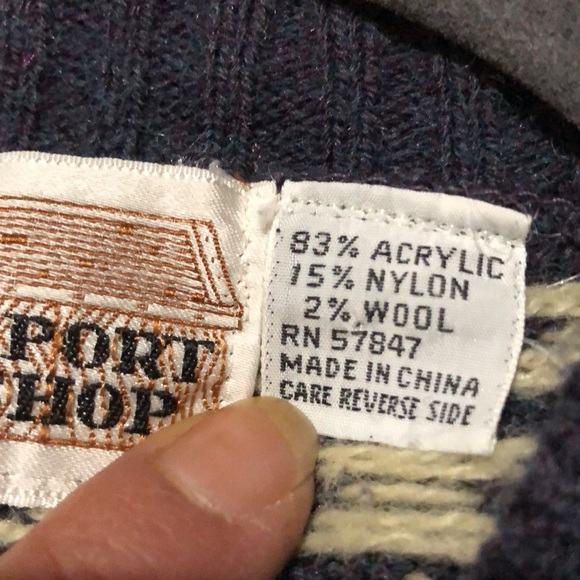 The Import Workshop tulips sweater button down large - Picture 4 of 12